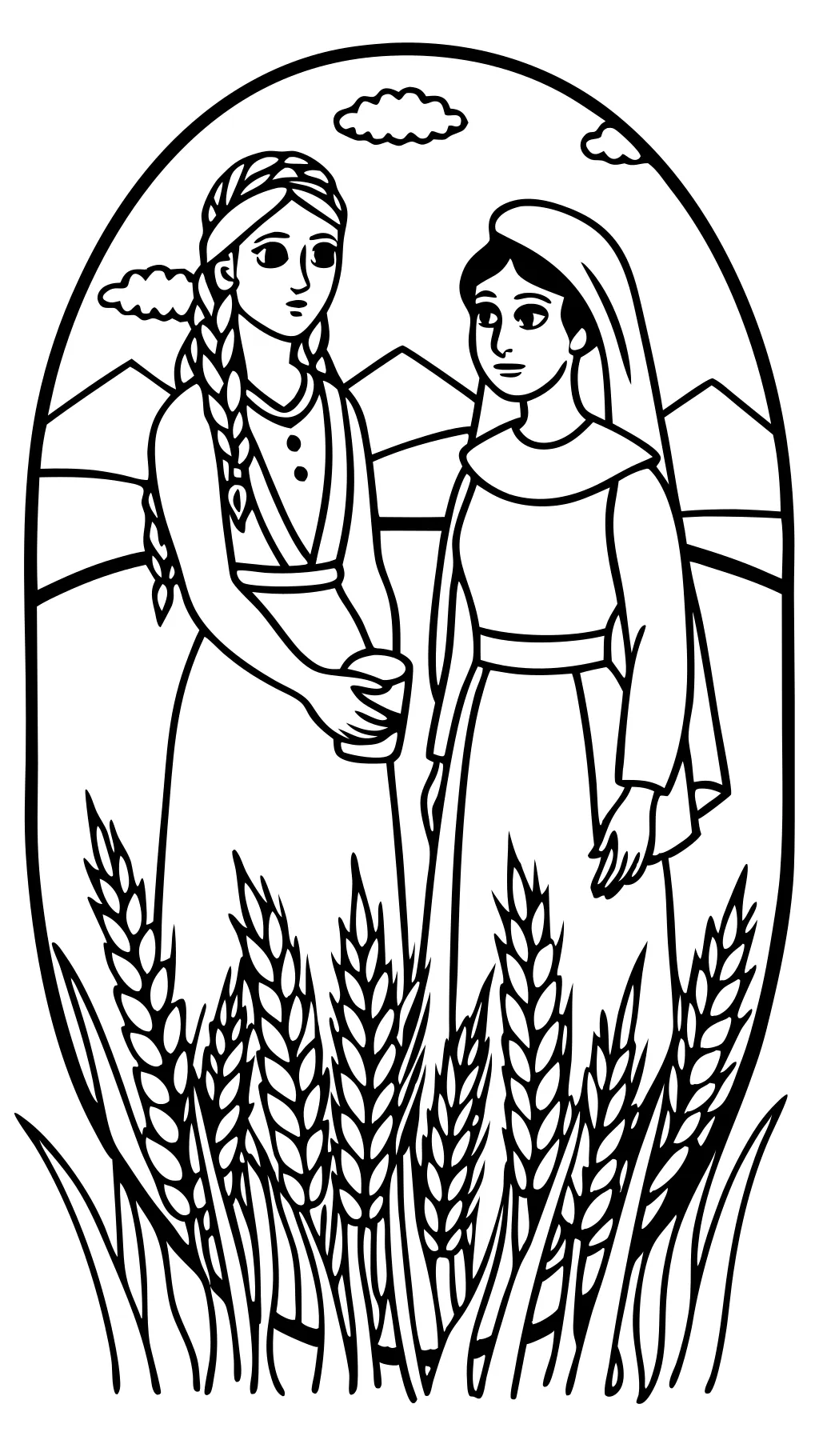 ruth and naomi coloring page